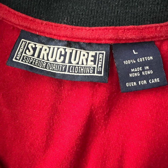 Structure Men’s Short Sleeve Polo Size L Red - Picture 6 of 7